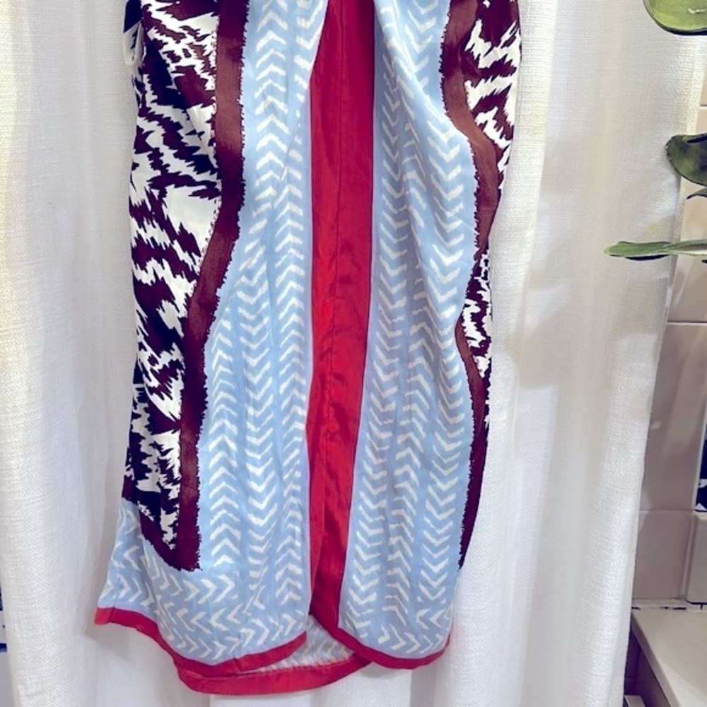 NWOT Women’s Nicole Miller Studio 92% Silk & 8% Spandex Abstract Print Dress 8 - Picture 7 of 8